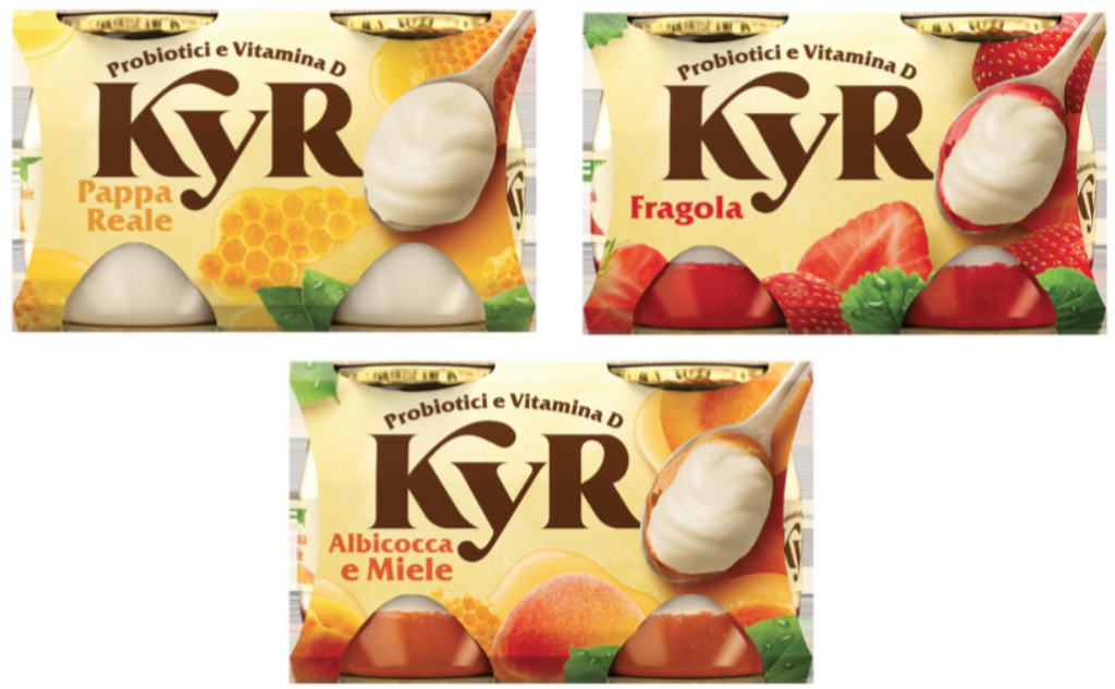 yogurt kyr parmalat pappa reale fragola albicocca e miele