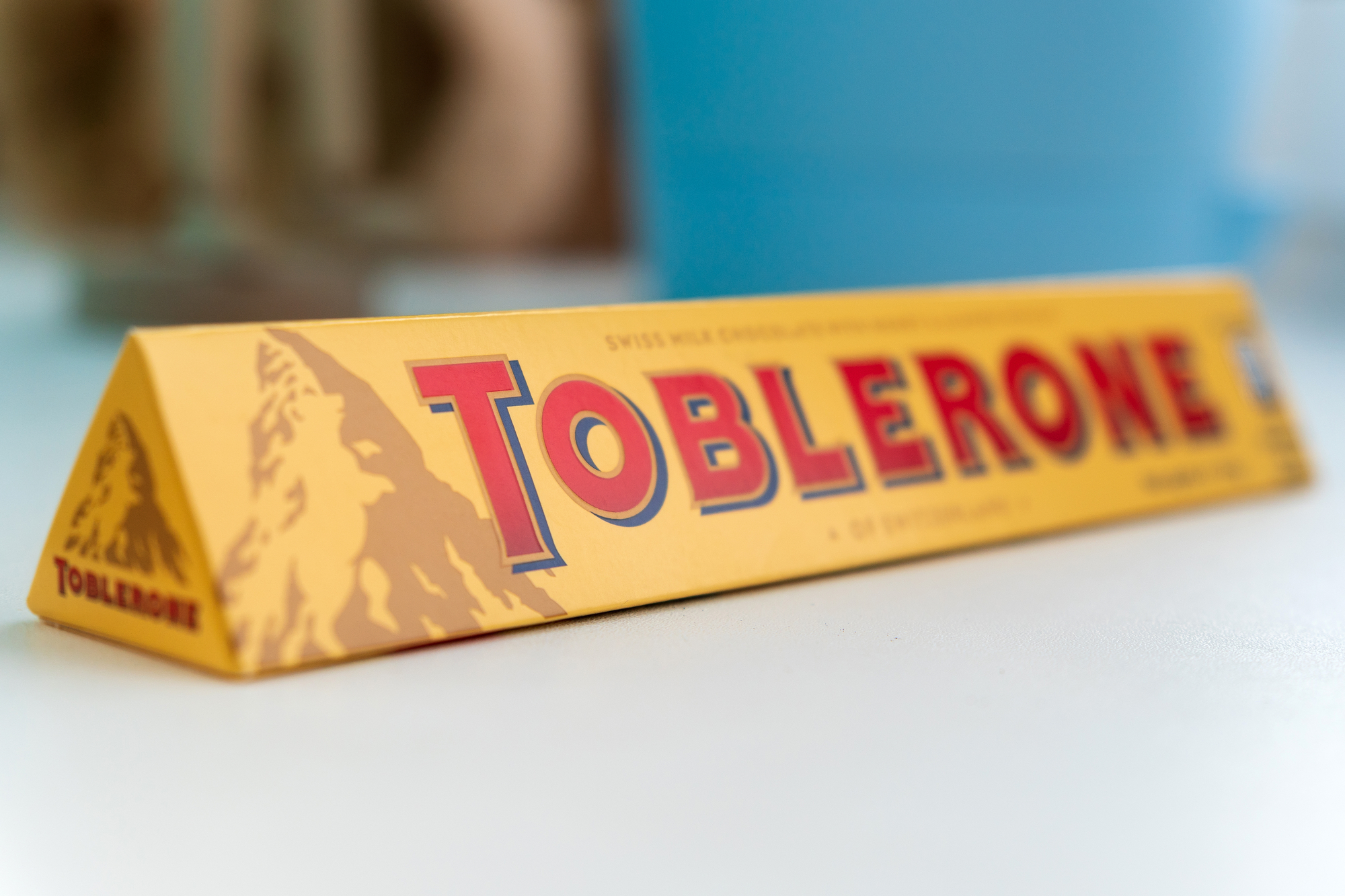 Toblerone su un tavolo