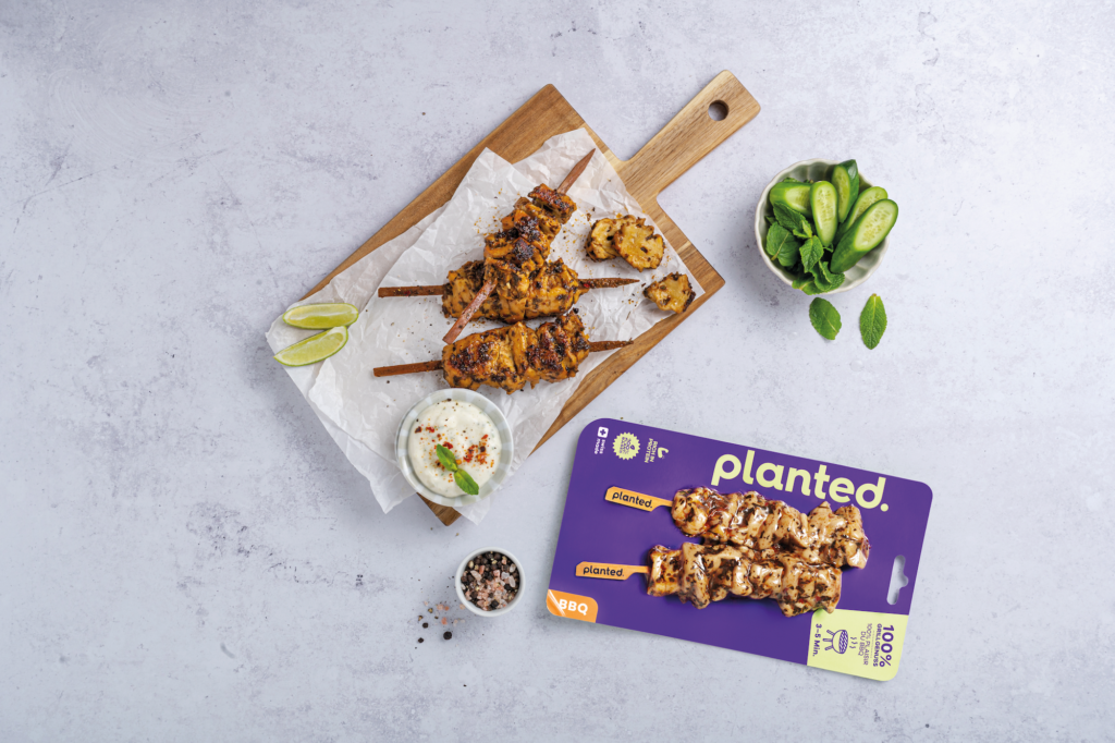 spiedini finto pollo planted