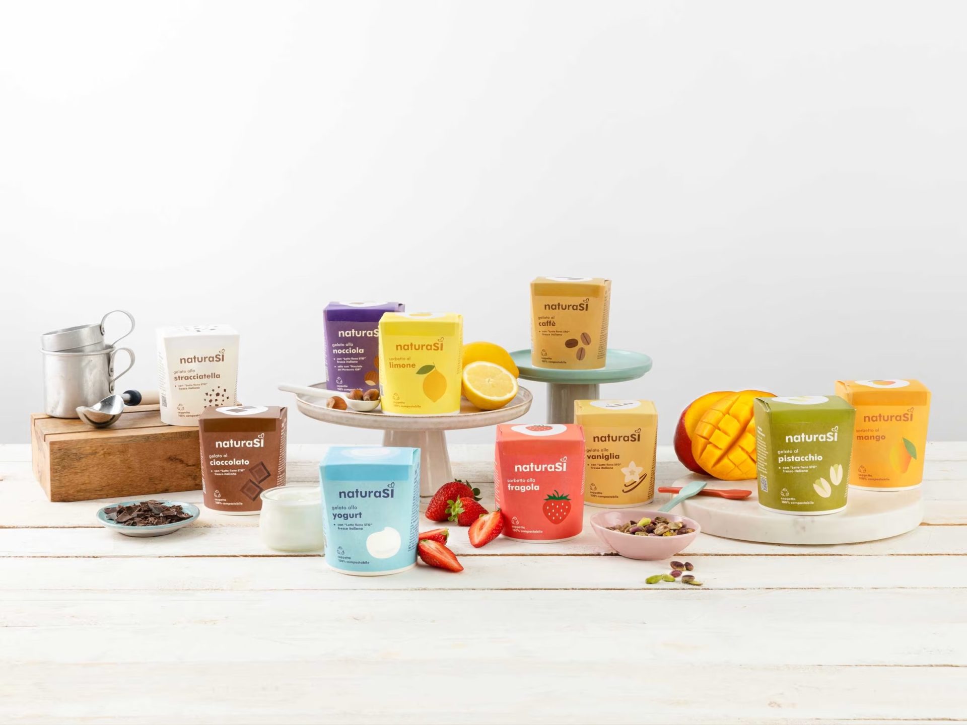Le confezioni compostabili dei gelati NaturaSì