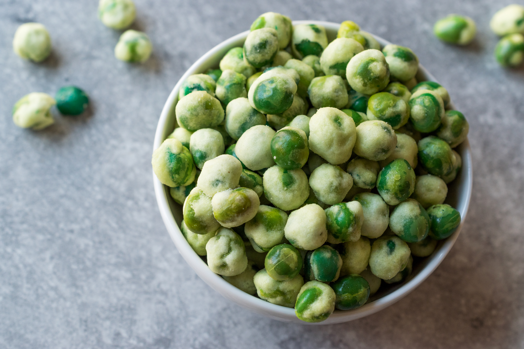 Piselli ricoperti di wasabi