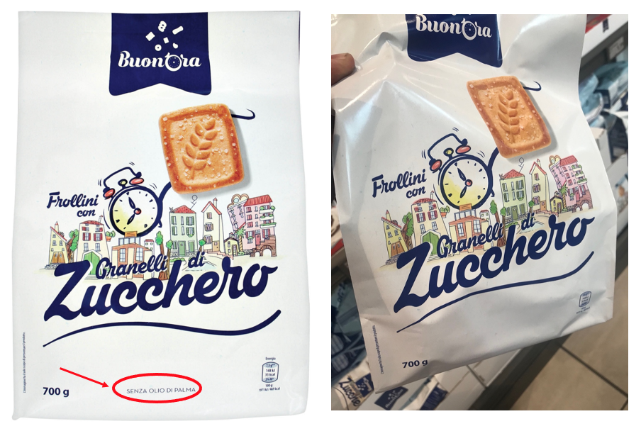 Frollini Aldi con e senza olio di palma