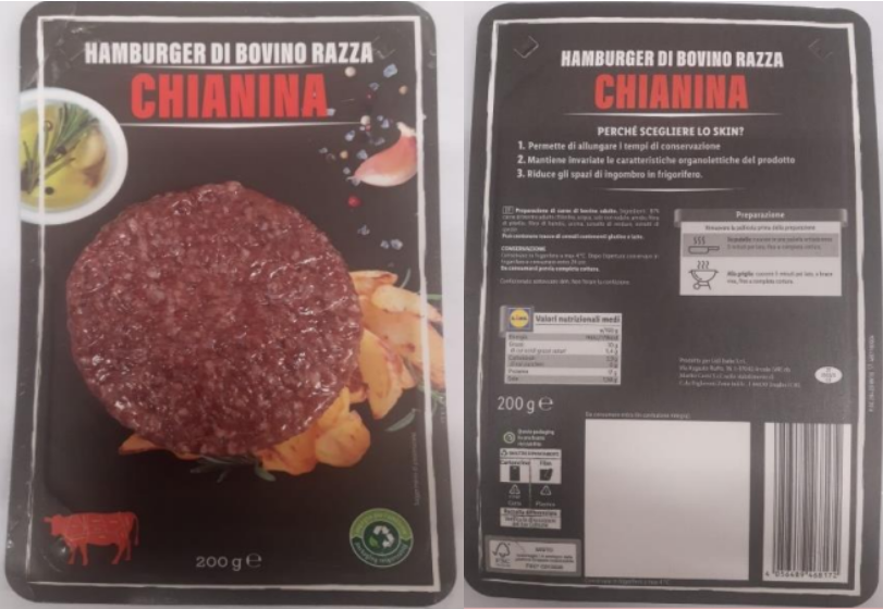 Hamburgher carne bovina chianina Lidl - richiamo 04/10/2023