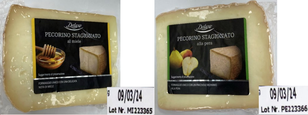 Pecorino stagionato Deluxe Lidl richiamo 11.12.2023