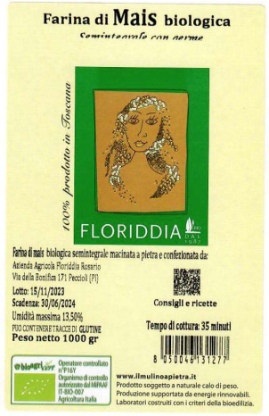 Farina di mais Azienda Agricola Bio Floriddia richiamo 15.01.2024