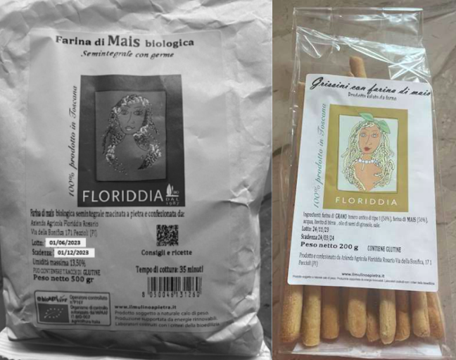 Farina di mais grissini Azienda Agricola Bio Floriddia richiamo 08.01.2024