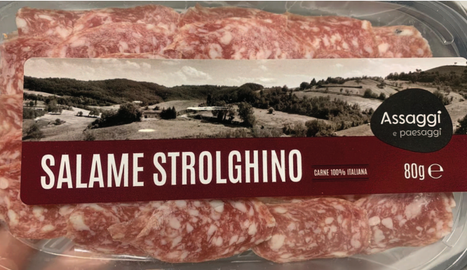 salame strolghino Assaggi e Paesaggi Il Gigante richiamo 15.01.2024