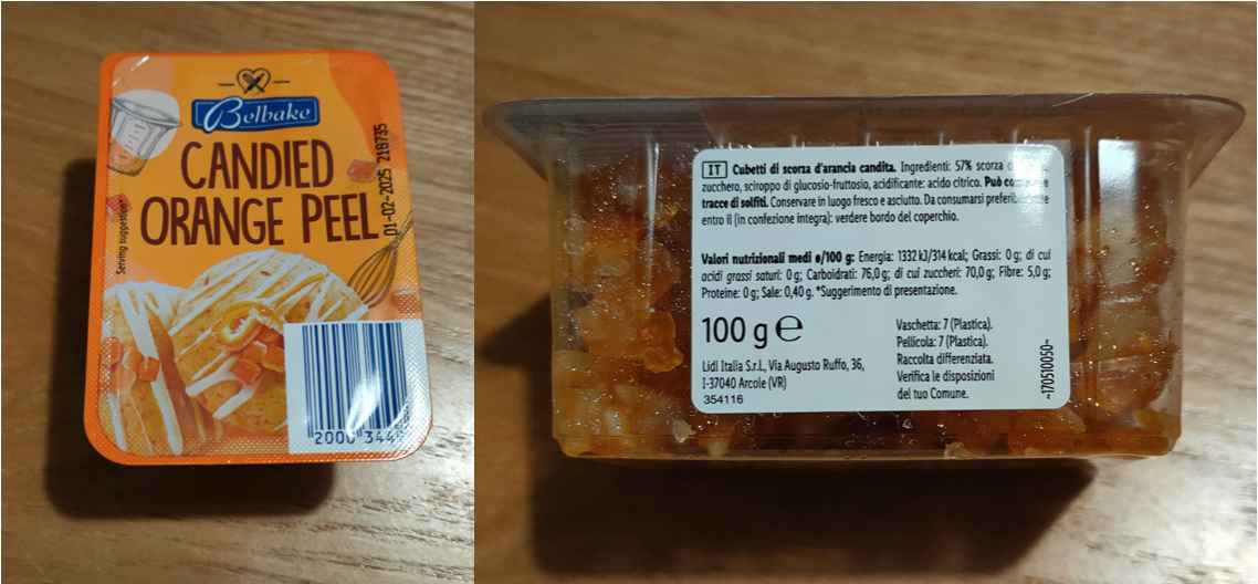 Scorza d'arancia candita Belbake Lidl