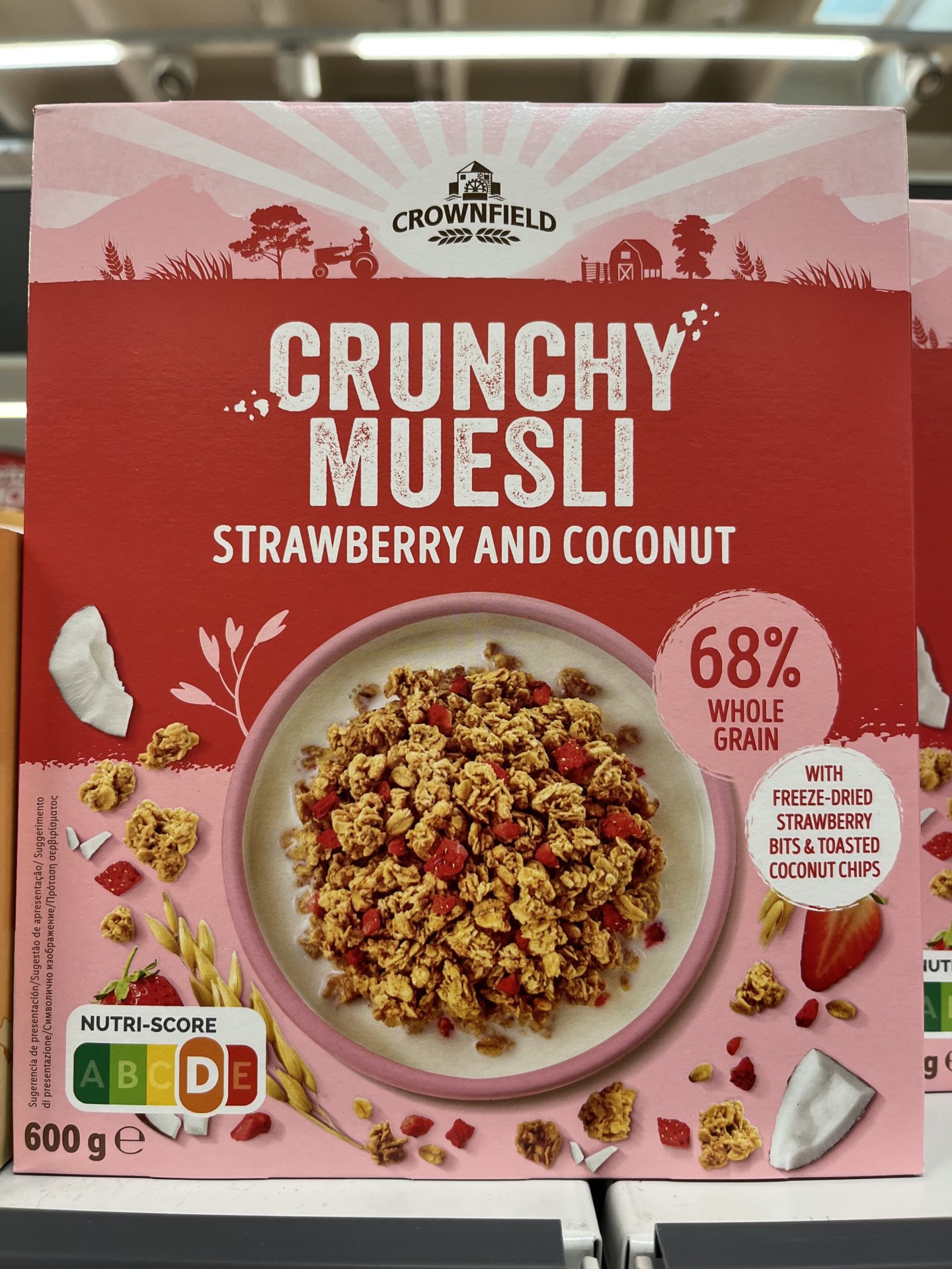 Crunchy Muesli Crownfield Lidl con Nutri-Score 16.09.2023