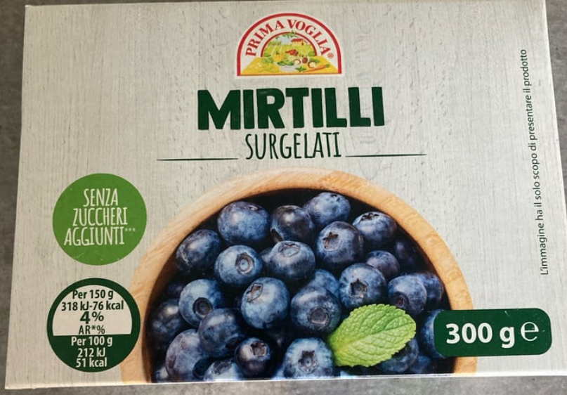 Mirtilli surgelati Primavoglia richiamo 08.03.2024