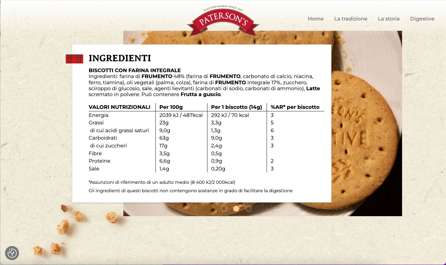 ingredienti digestive patersons