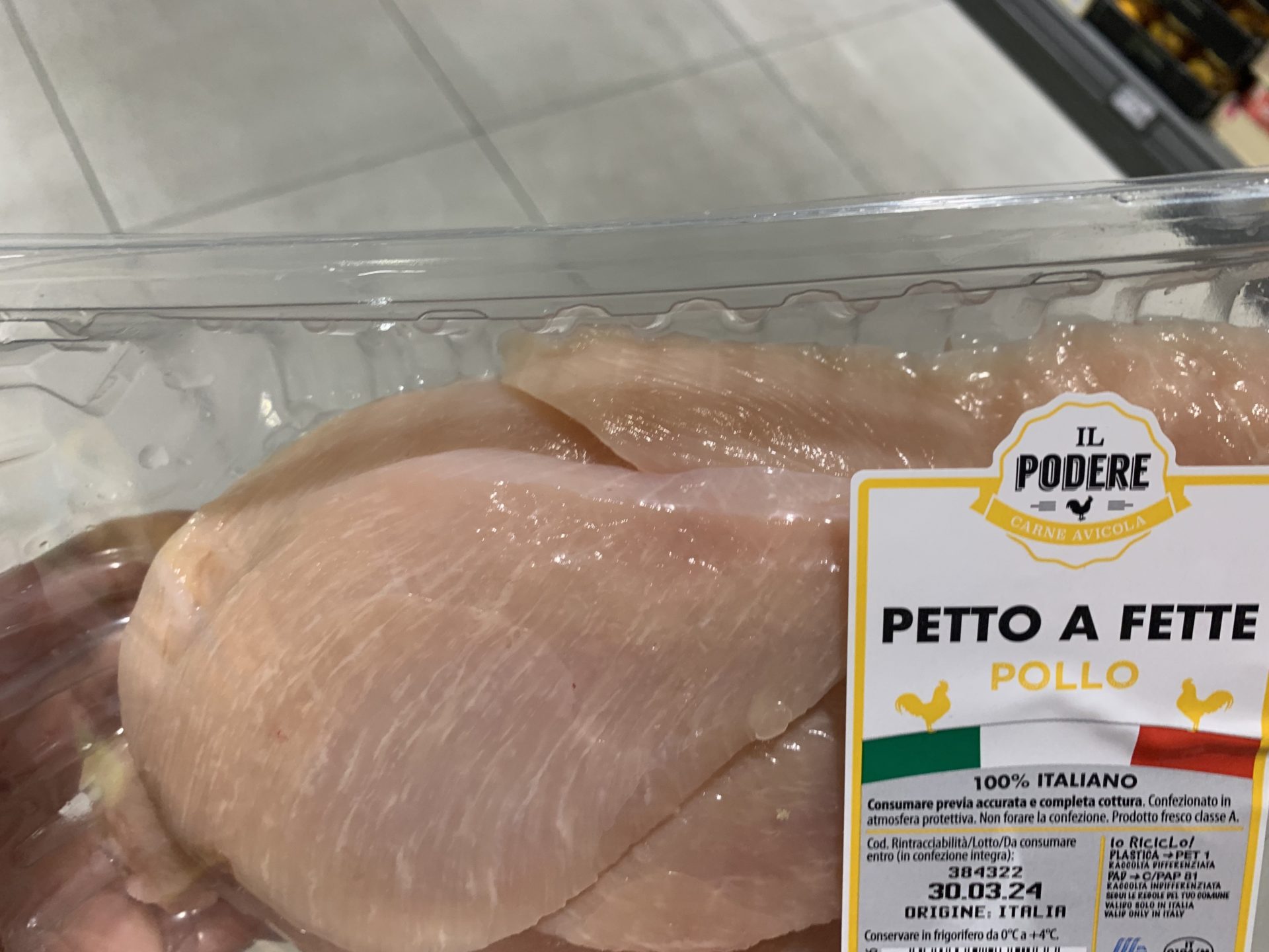ALDI PETTO DI POLLO STRISCE BIANCHE