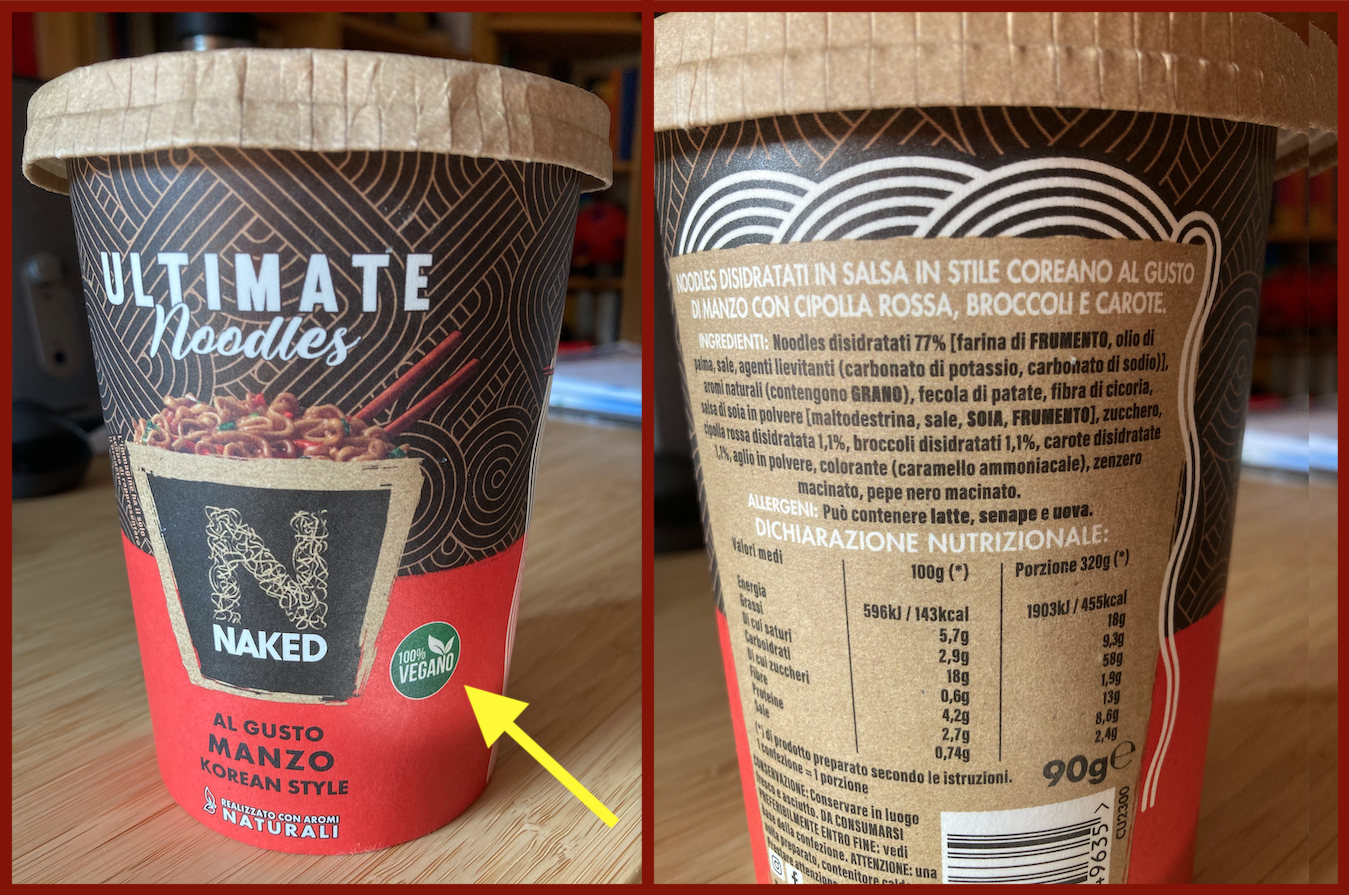 ultimate noodles gusto manzo vegano 2024