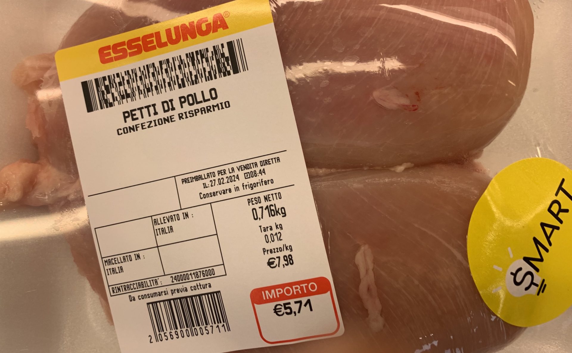 Esselunga polli strisce bianche white striping