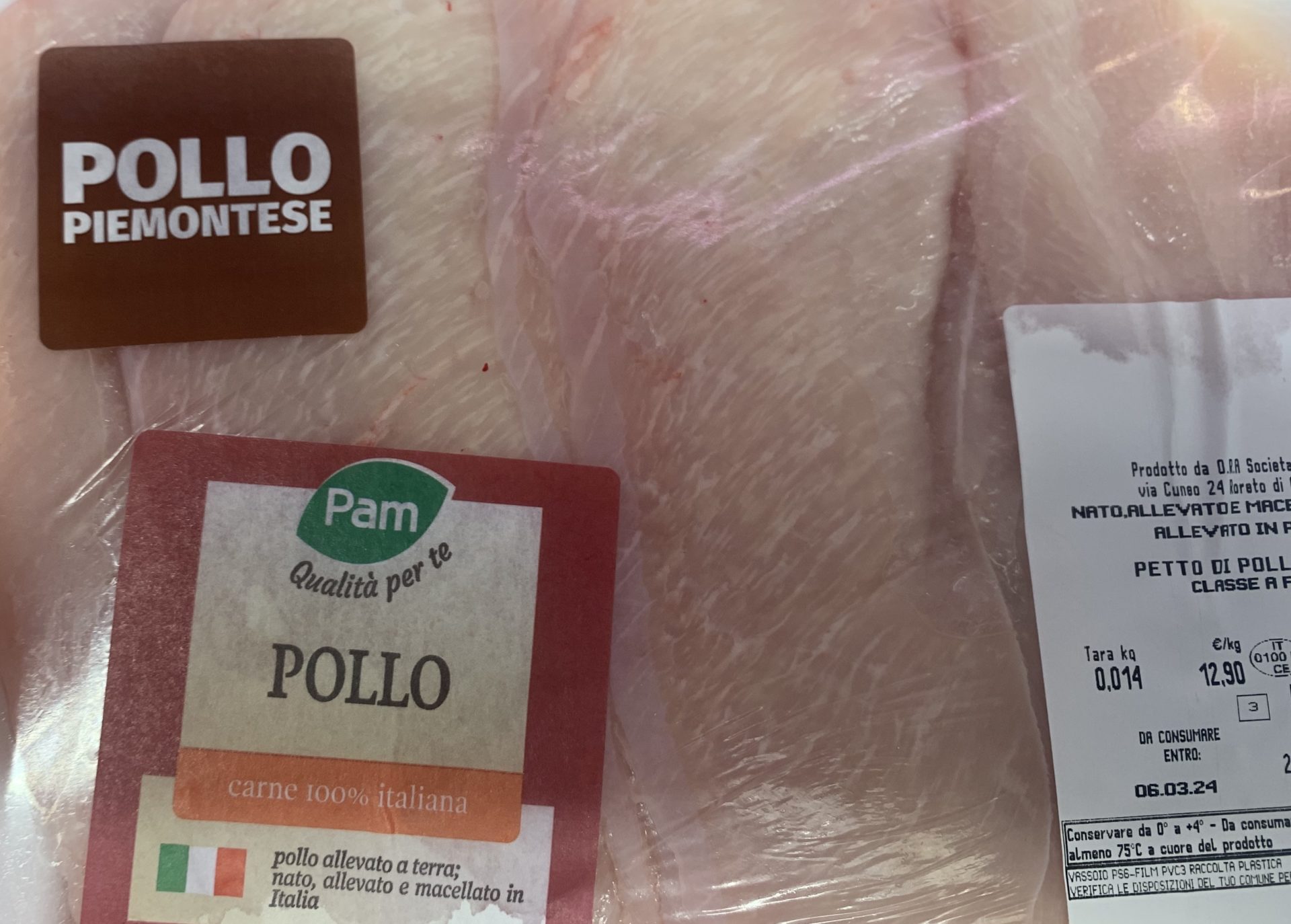 PETTI POLLO PAM STRISCE BIANCHE 