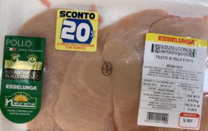 Esselunga polli strisce bianche white stripi