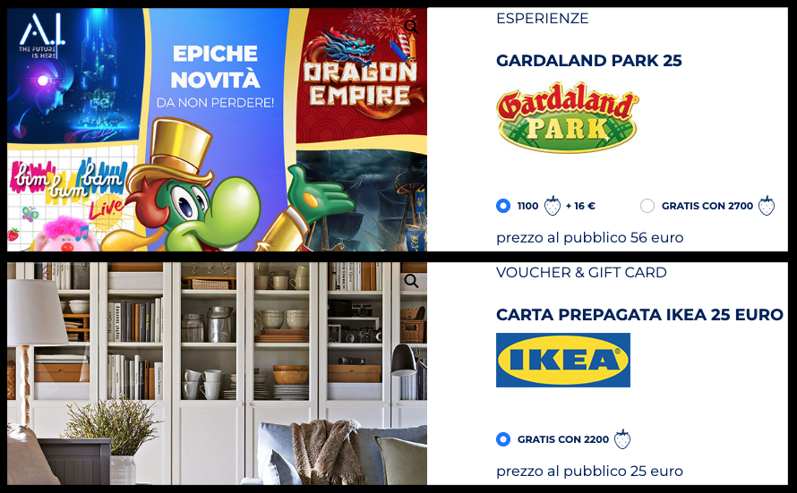 premi punti esselunga 2025 gardaland ikea