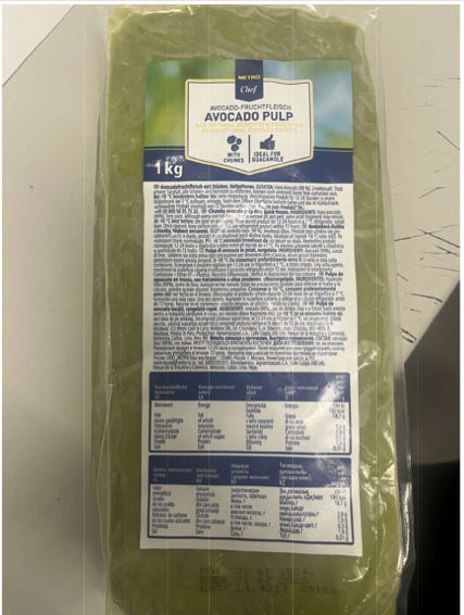 ALLERTA BOTULINO POLPA AVOCADO METRO