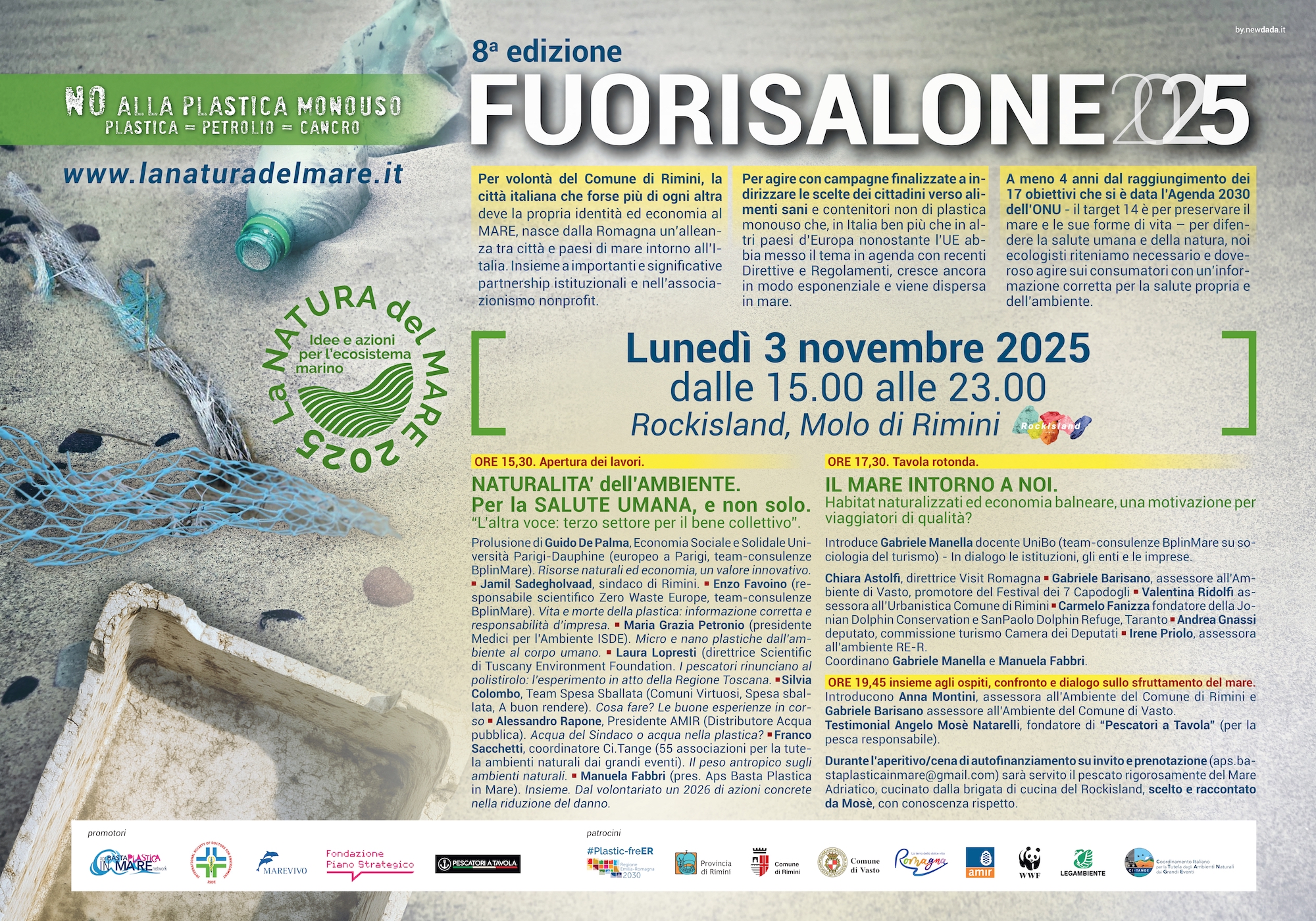 programma rimini 2025 LR_FUORISALONE plastica inquinamento 2025_manifesto_200x140cm_page-0001